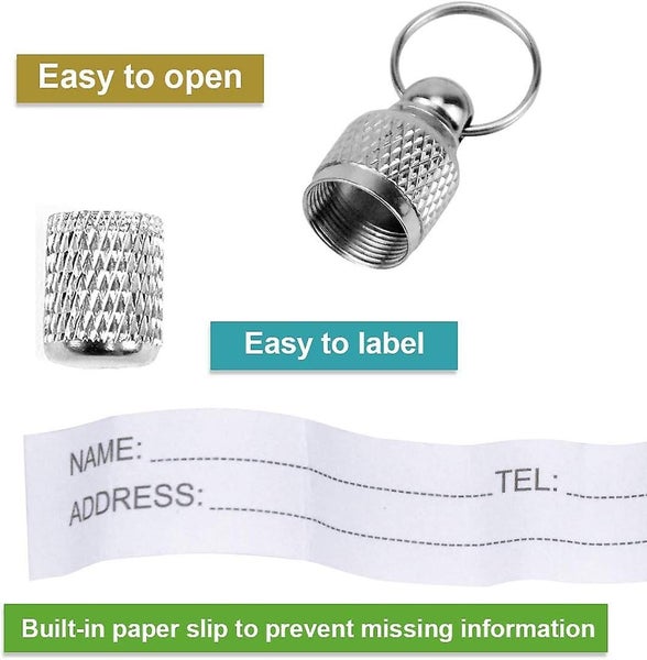 5pcs Cat Id Tag Tube Anti-lost Dog Tag Address Tag Pendants For Cat Collar Cus Carousel 2