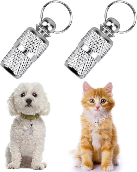 5pcs Cat Id Tag Tube Anti-lost Dog Tag Address Tag Pendants For Cat Collar Cus Carousel 5