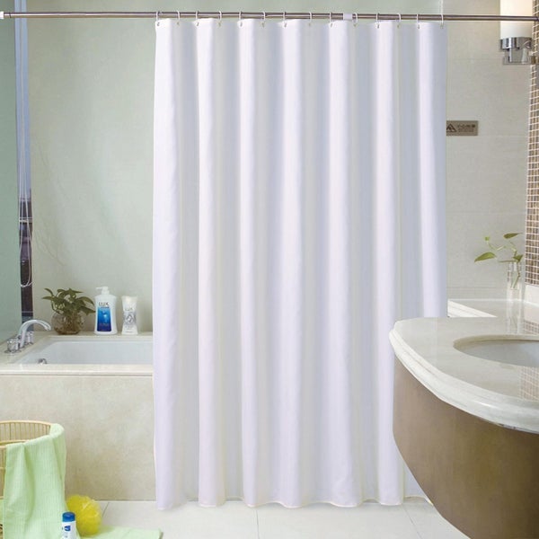 White Anti-mildew Shower Curtain Shower Curtain 180x200cm Carousel 2