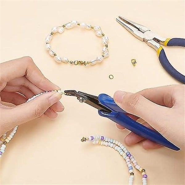 Jewelry Tool Bead Pliers 13.5 Cm Blue Pvc Handle Hook Pliers Pointed Nose Carousel 2