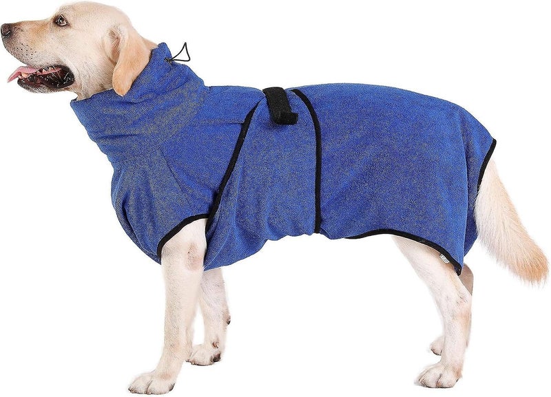 Soft Microfiber Pet Dog Bathrobe l Size: 60cm Body Length Super Absorbent D Carousel 1