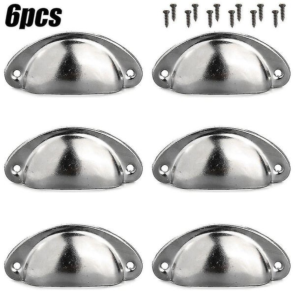 6pcs Cup Handles Shell Pull Kitchen Cupboard Cabinet Door Furniture Drawer Kno Carousel 1