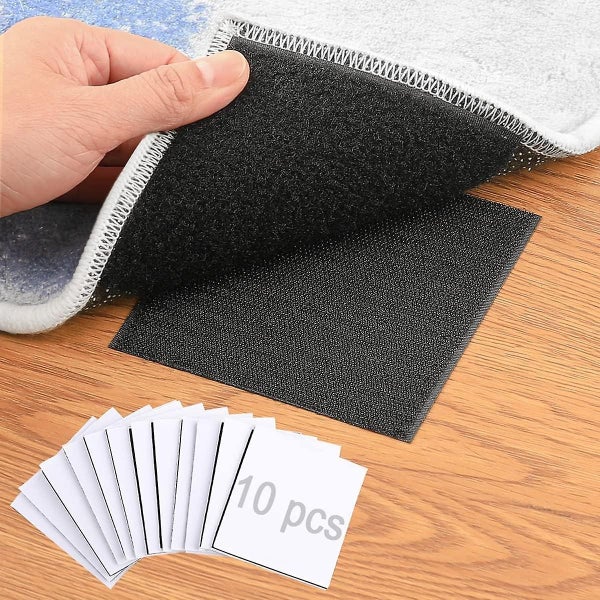 Carpet Hook Anti Slip Pad Anti Slip Sticker Square 10pcs Black Carousel 1