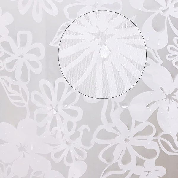 Shower Curtain 180x180cm Polyester Floral Waterproof Mould Proof Bathroom Curt Carousel 2