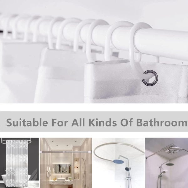 Shower Curtain 180x180cm Polyester Floral Waterproof Mould Proof Bathroom Curt Carousel 5