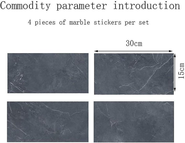 30x15cm anthracite16 Pieces-rectangle Decorative Tile Adhesive For Bathroom Carousel 2