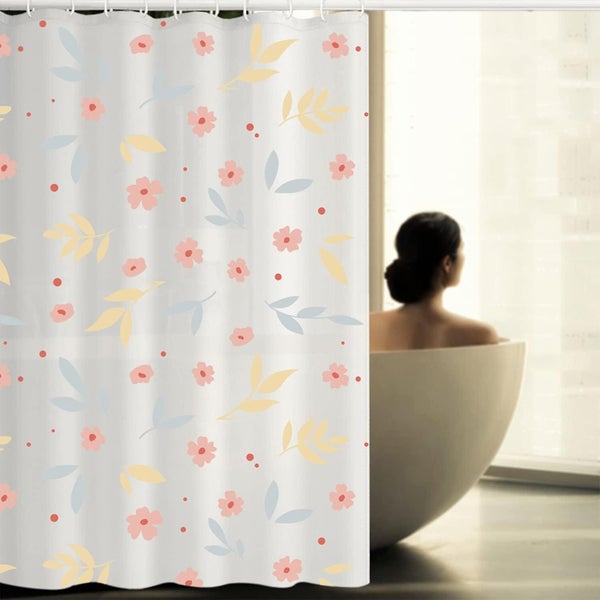 White Curtain Waterproof Mildew Proof Shower Curtainwaterproof Polyester Antib Carousel 2