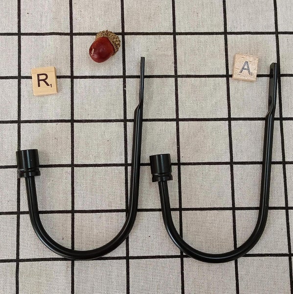 Black Curtain Tiebacks 2 Packs Metal Hooks Wall Mounted For Curtains And D Carousel 1