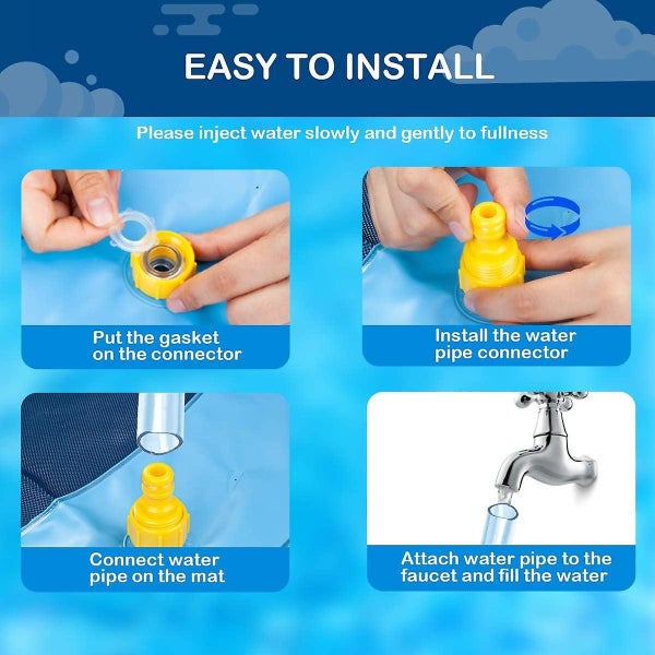 Splash Watering Mat For Dogs 150cm Thick Dog Pool Tub Summer Playset And Wa Carousel 5