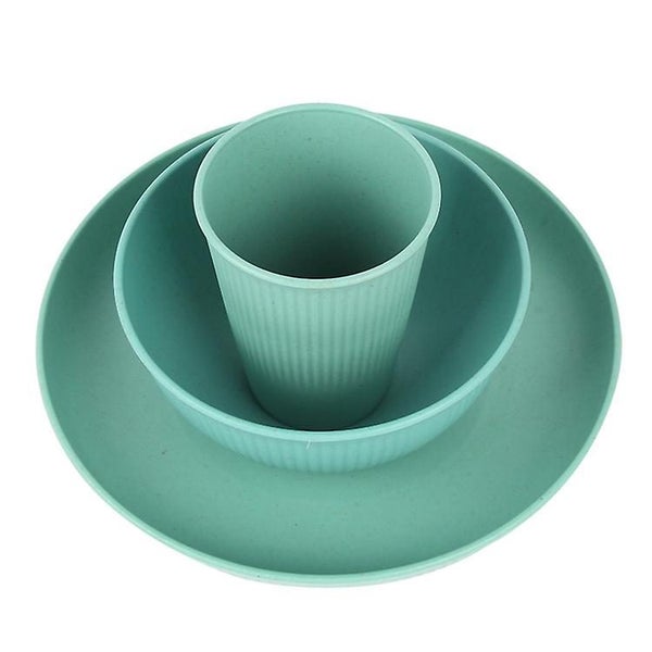 The Green Model-silicone Plate Set Tableware Set Baby Meal Box With Spoon Fo Carousel 1