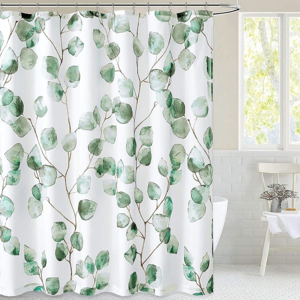 Waterproof Shower Curtain Green Vine Pattern Antibacterial And Mildew Resist Carousel 1