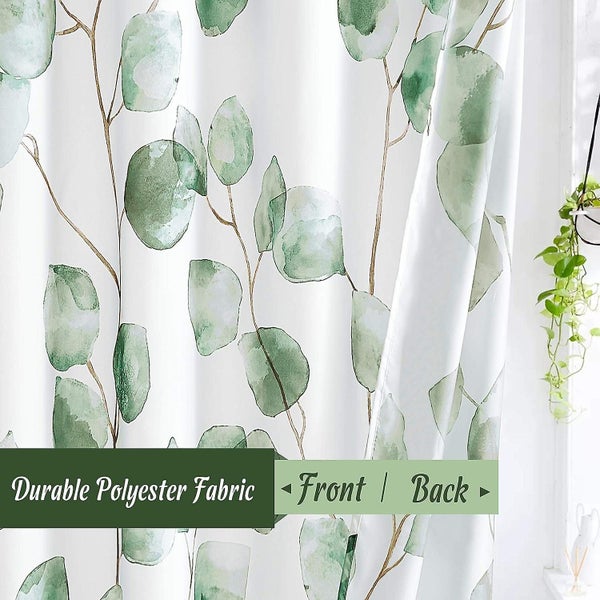 Waterproof Shower Curtain Green Vine Pattern Antibacterial And Mildew Resist Carousel 3