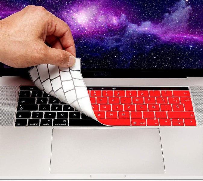 Red Mygadget Keyboard Protector For Apple Macbook Pro 13 And 15 Touch Bar Carousel 1