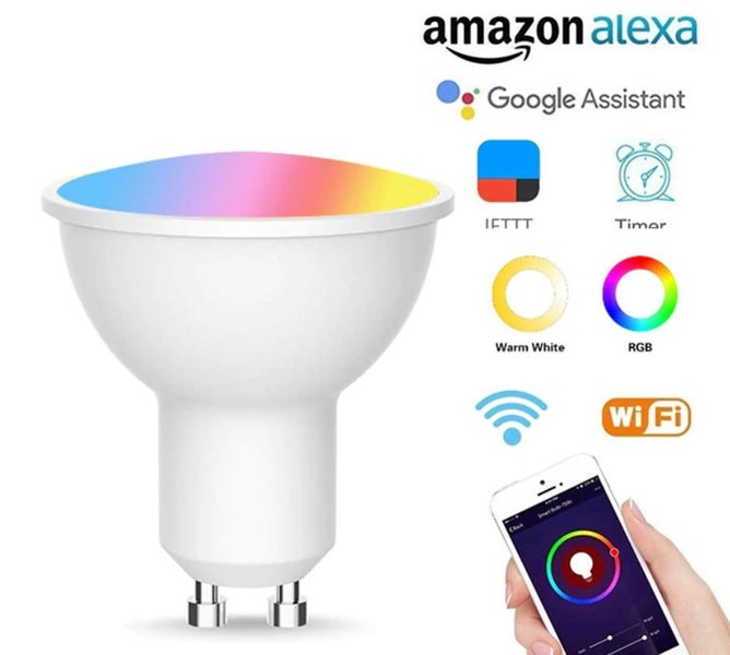 Smart Light Remote Control 5w Bulb LED Gu10 Spotlight RGB Amazon Google Axe Carousel 1