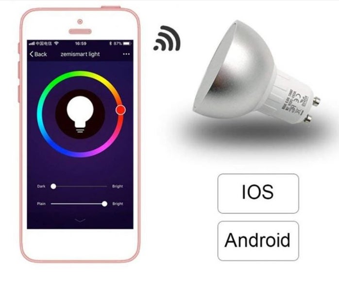 Smart Light Remote Control 5w Bulb LED Gu10 Spotlight RGB Amazon Google Axe Carousel 11