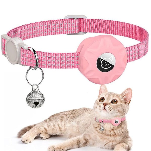 White Grey airtag Cat Collar Reflective Cat Collar With Safety Buckle Waterproof Carousel 5