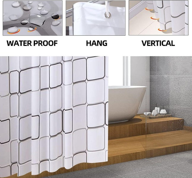 Shower Curtain Liner Mold Mildew Resistant Water-repellent Durable Peva Show Carousel 2