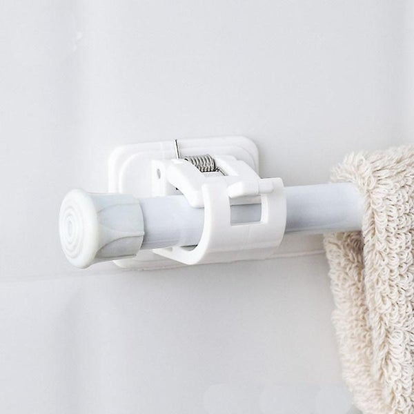 Clear Set Of 4 Self Adhesive Hooks For Curtain Rods Non-perforated For T Carousel 2