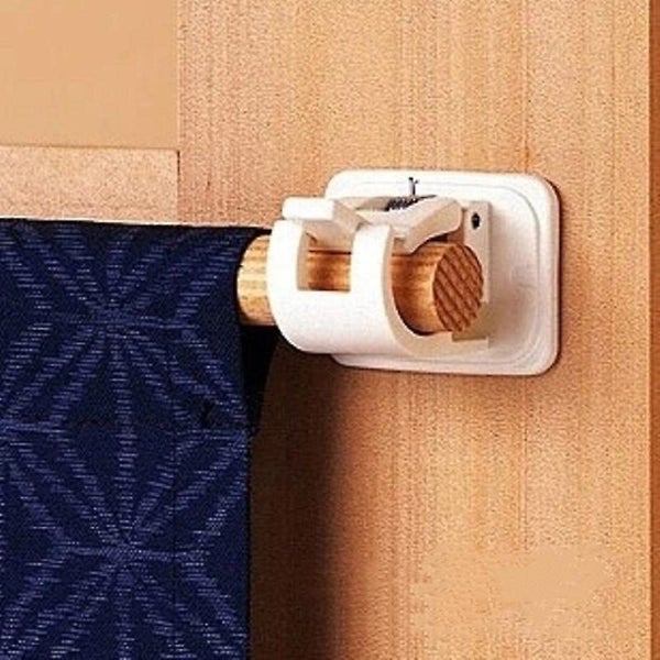 Clear Set Of 4 Self Adhesive Hooks For Curtain Rods Non-perforated For T Carousel 5
