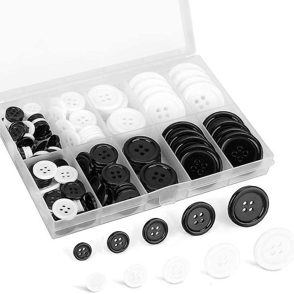 160pcs Bottons Four Eyes Resin Shirt Button Wide Edge Wide Edge Sewing Buttons Carousel 1