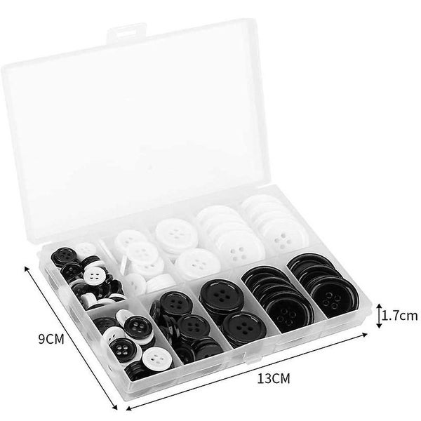 160pcs Bottons Four Eyes Resin Shirt Button Wide Edge Wide Edge Sewing Buttons Carousel 2