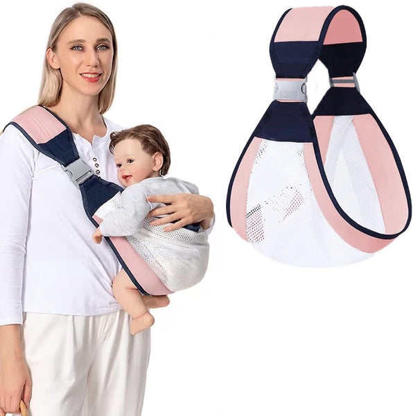 Breathable Baby Sling pink Save Effort When Going Out Adjustable Baby Slin Carousel 1