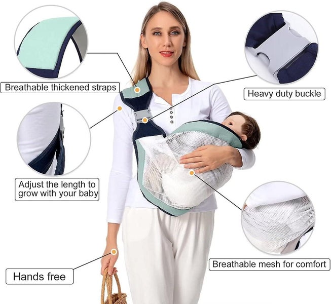 Breathable Baby Sling pink Save Effort When Going Out Adjustable Baby Slin Carousel 2