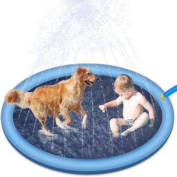 Large Dog Swimming Pool D150cm 0.43mm Thickness Non-slip Dog Play Mat Dura Carousel 4