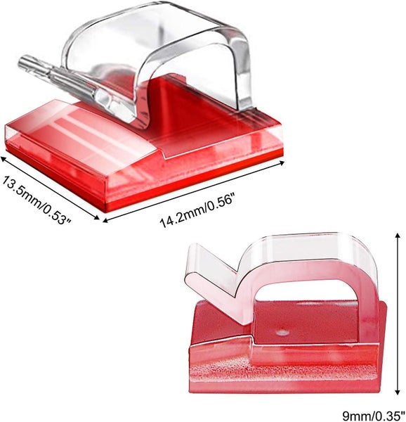 50 Pack Self Adhesive Cable Management Clips For Tv Pc Laptop Office Home Carousel 2