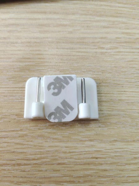 50 Adhesive Curtain Rod Hooks White Carousel 4