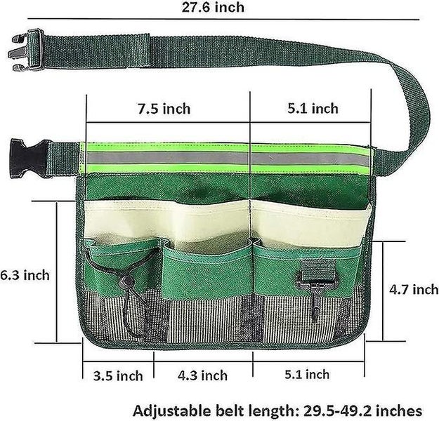 Gardening Tool Garden Waist Bag green Hanging Bag Garden Tool Bag Garden B Carousel 2