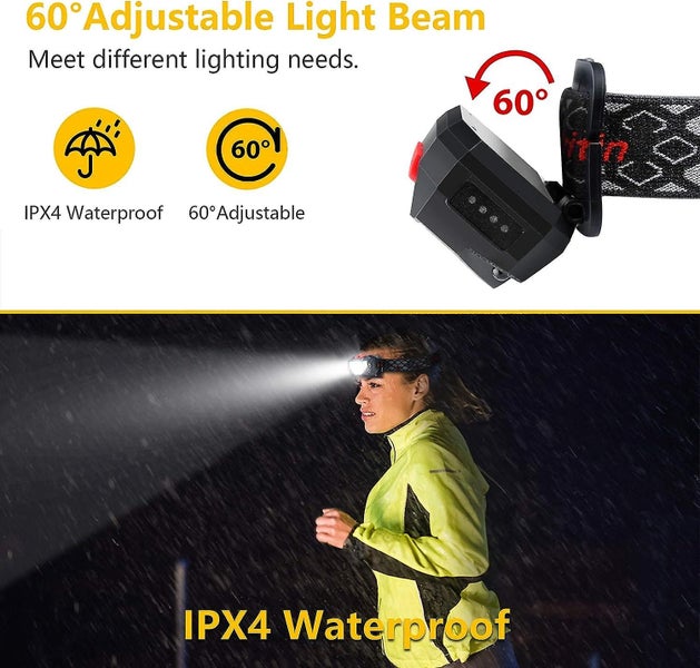 Headlamp Powerful Usb Rechargeable Led Head Torch Super Bright 500 Lm 8 Lig Carousel 3