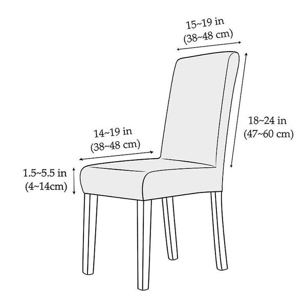 Maroon-4 Pieces Chair Covers Stretch Dining Chair Cover Modern Chair Protecto Carousel 2