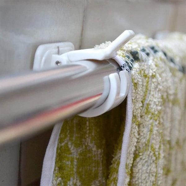 Self Adhesive Curtain Hooks 4 Pieces No Drilling Curtain Rod Bracket Self Ad Carousel 5
