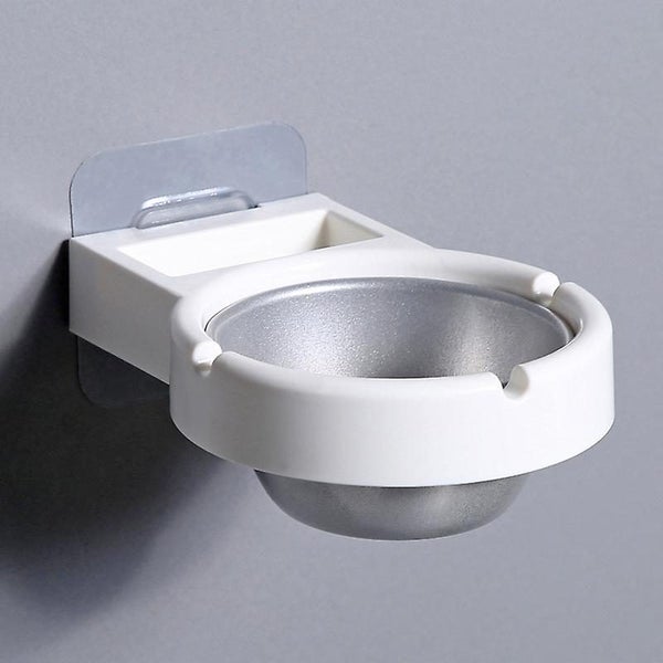White Stainless Steel Wall Mounted Ashtray Stainless Steel Ashtray For Bathro Carousel 1
