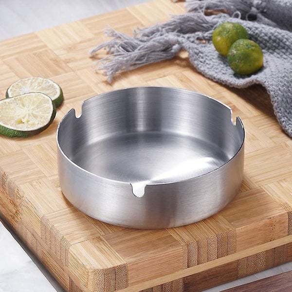 Stainless Steel Ashtray Without Lid Diameter 12cm Home Living Room Office As Carousel 2