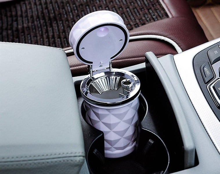 Portable Led Ashtray With Lid 2pcswhite Carousel 5