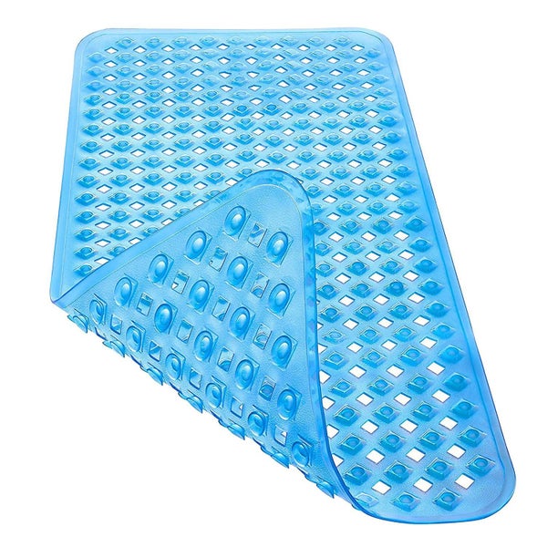 Transparent Non-slip Bath Mat blue 88 * 40 Cm Anti-bacterial And Anti-mou Carousel 1