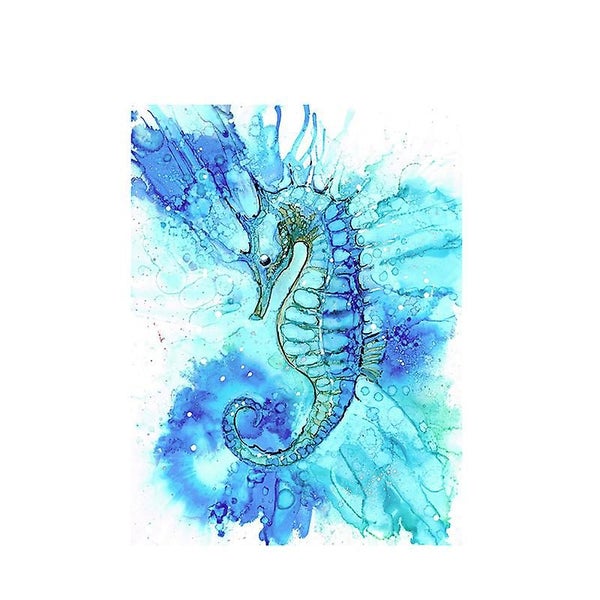 Diamond Painting Full Rhinestones Blue Seahorse Animals Diy Diy 5d Diamond Em Carousel 1