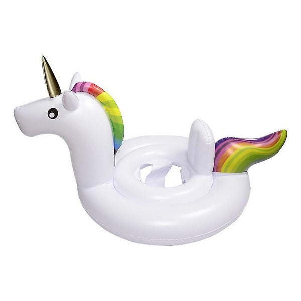 Baby Swim Ring Unicorn Inflatable Baby Swim Ring For Kids 6-48 Months w Carousel 1