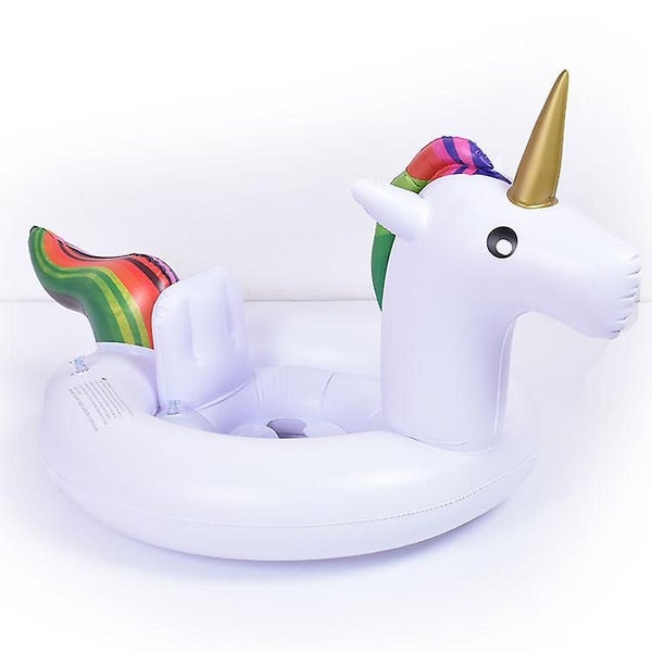 Baby Swim Ring Unicorn Inflatable Baby Swim Ring For Kids 6-48 Months w Carousel 2