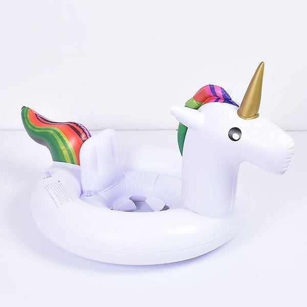 Baby Swim Ring Unicorn Inflatable Baby Swim Ring For Kids 6-48 Months w Carousel 4
