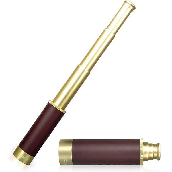 Zoomable Pocket Telescope Pirate Monocular Portable Foldable Pocket Vintage Mo Carousel 1