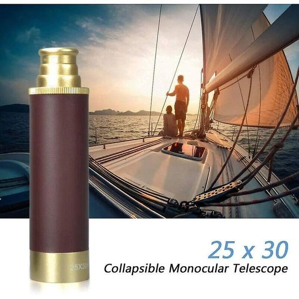 Zoomable Pocket Telescope Pirate Monocular Portable Foldable Pocket Vintage Mo Carousel 2