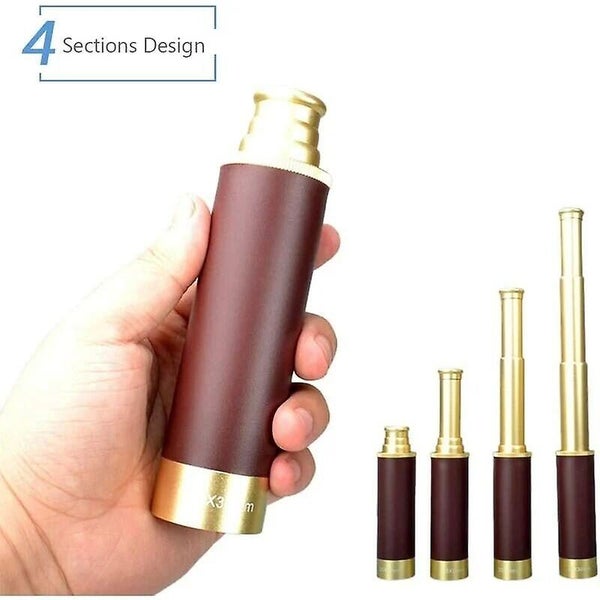 Zoomable Pocket Telescope Pirate Monocular Portable Foldable Pocket Vintage Mo Carousel 5