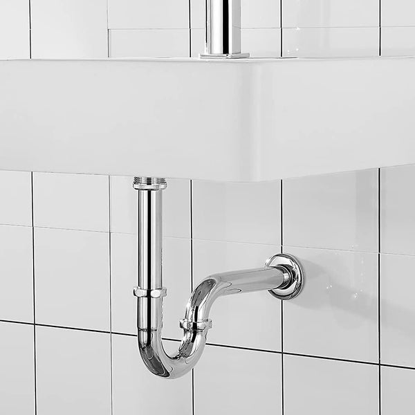 Universal Sink Trap 1-1/4x32mm Tube Trap Odor Proof Stainless Steel Chrome Carousel 5