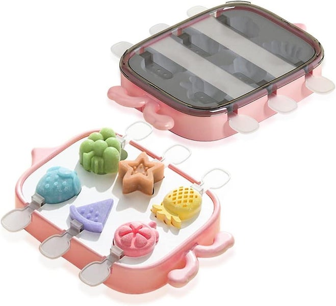 fruit Series Pink 1 Piece Ice Cream Mold Animal Silicone Ice Cream Mold Re Carousel 1