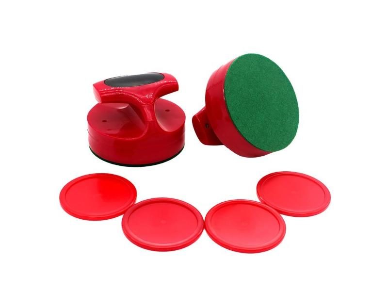 Air Hockey Puck Paddle Ball Paddles Red Pusher Set Handles Carousel 2