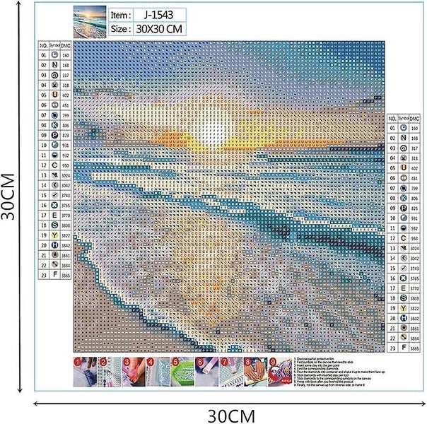Apply 5d Diy Diamond Paint Kits Full Drill For Kids Adults Sunset Sea Beach R Carousel 2
