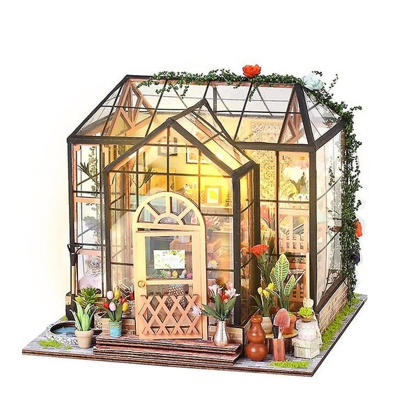 garden Housewooden Dolls Model Furniture Renovation Kits Diy Woodcraft Gre Carousel 2
